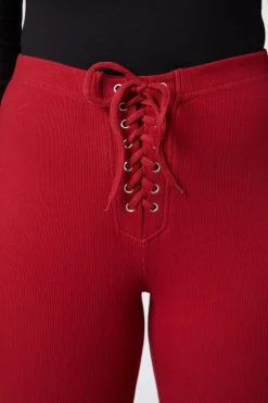 90S Lacing Flare Rib Pant