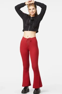 90S Lacing Flare Rib Pant