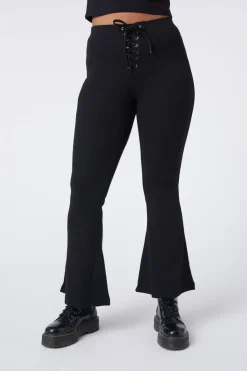 90S Lacing Flare Rib Pant