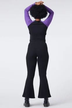 90S Lacing Flare Rib Pant