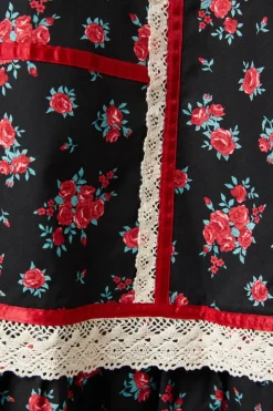 70S Prairie Rose Midi Skirt