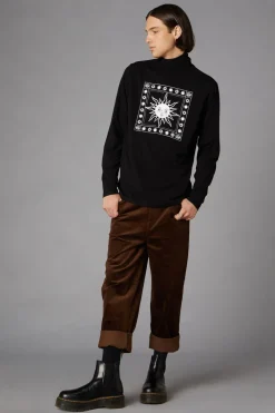 90S Sun Print Ls Top