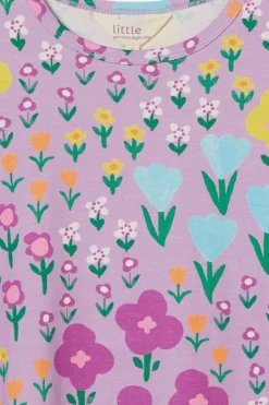 Scandi Flower Kids Jersey Dress