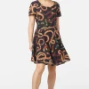 Serpent Print Cotton Dress
