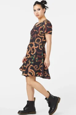 Serpent Print Cotton Dress