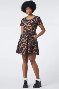 Serpent Print Cotton Dress
