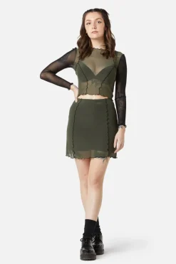 Sheer Mesh Babylock Top