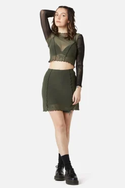Sheer Mesh Jersey Skort