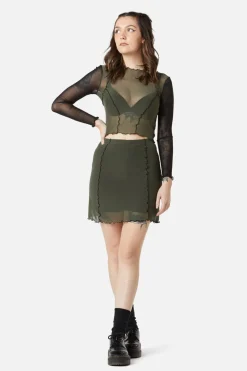 Sheer Mesh Jersey Skort