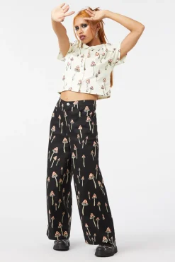 Shroom Cap Wide Leg Pants