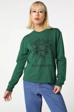 Sister Print Cotton Sweater