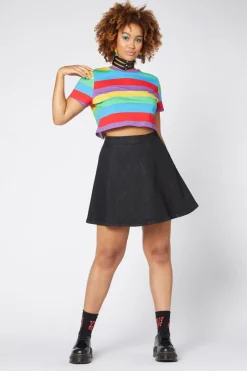 Skater Denim Mini Skirt