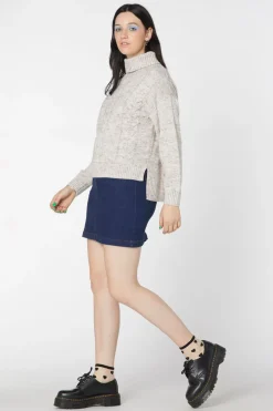 Space Dye Cable Boxy Knit