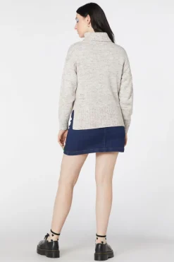 Space Dye Cable Boxy Knit