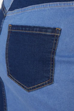 Split Wash Denim Mini Skirt