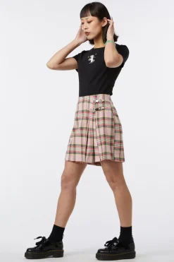Spring Tartan Pleat Skort