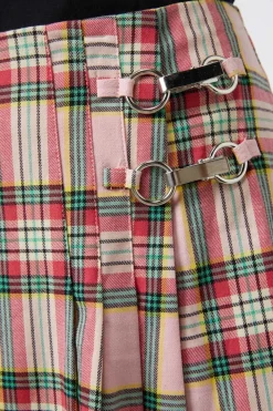 Spring Tartan Pleat Skort