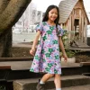 Starry Flower Kids Jersey Dress