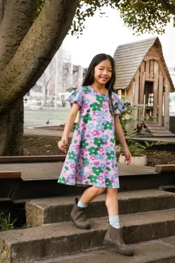 Starry Flower Kids Jersey Dress