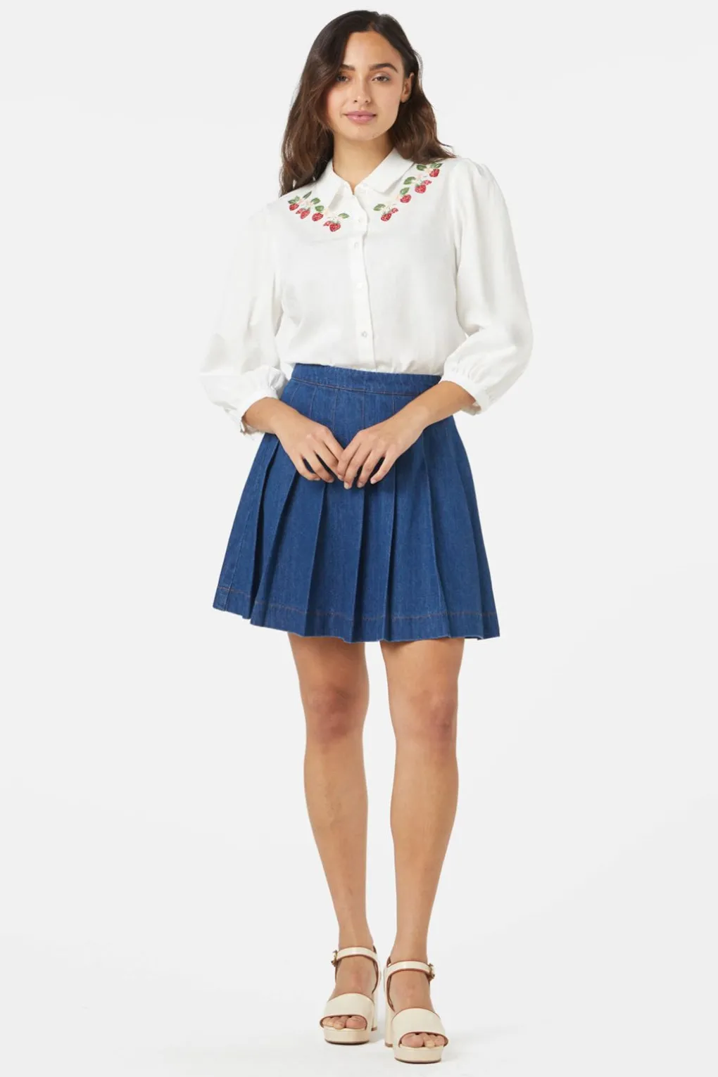 Strawberry Emb Blouse