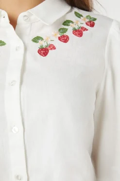 Strawberry Emb Blouse