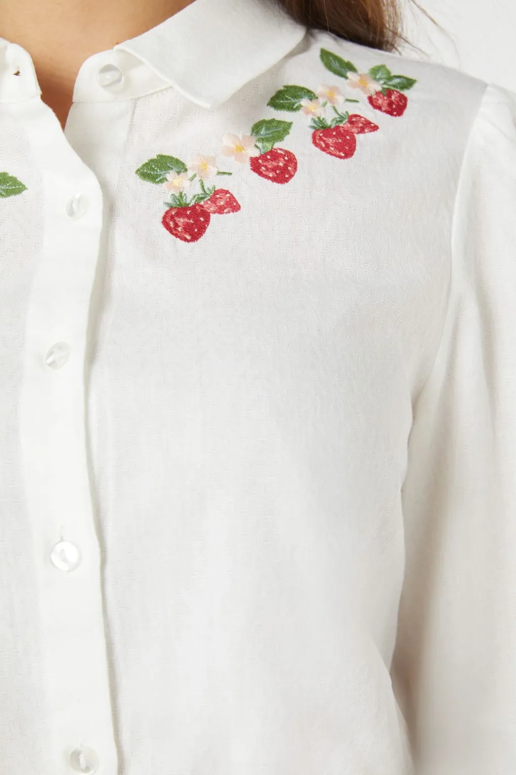 Strawberry Emb Blouse