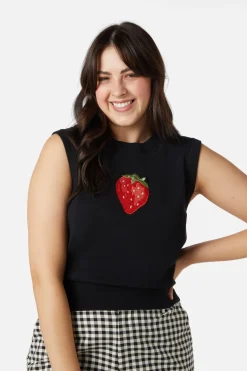 Strawberry Emb Vest