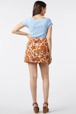 Sunset Paisley Mini Skirt