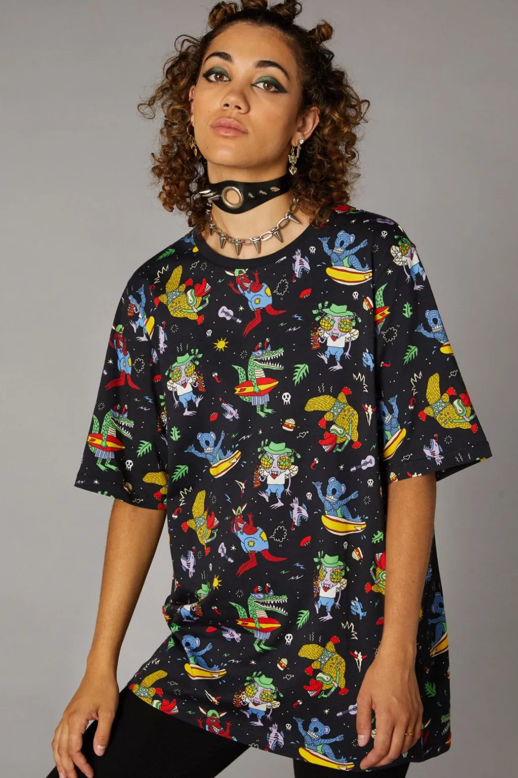 Surfing Creatures Over S Tee