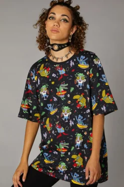 Surfing Creatures Over S Tee