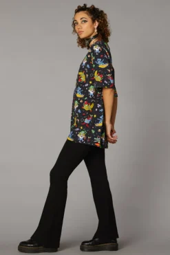 Surfing Creatures Over S Tee