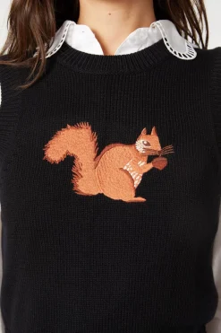 Sweet Squirrel Emb Vest