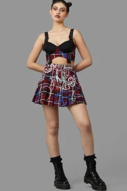 Tag Tartan Miniskirt