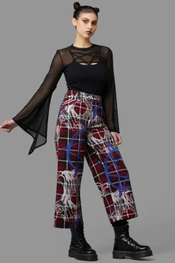Tag Tartan Wide Leg Pants