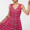 Tartan Button Up Pinafore