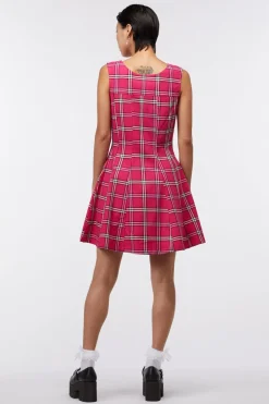 Tartan Button Up Pinafore