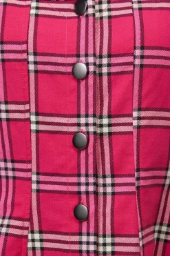 Tartan Button Up Pinafore