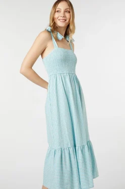 Tessa Check Midi Dress