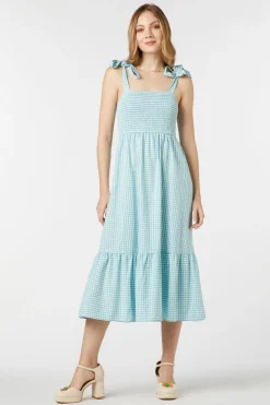 Tessa Check Midi Dress