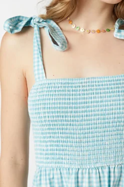 Tessa Check Midi Dress