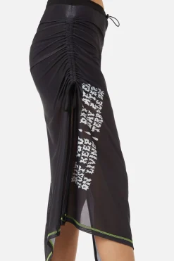 The End Mesh Drawstring Skirt