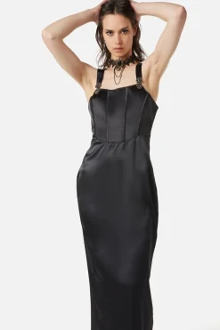 Time Locked Satin Corset Dress