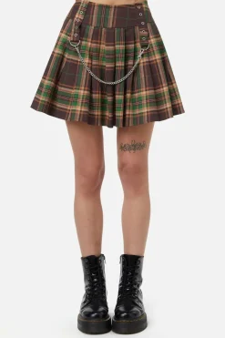Triassic Tartan Pleated Skirt