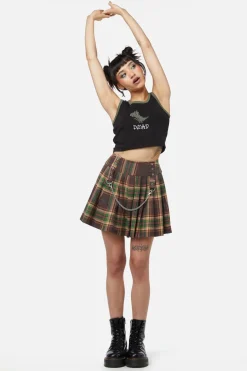 Triassic Tartan Pleated Skirt