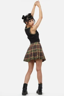 Triassic Tartan Pleated Skirt