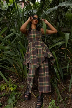 Triassic Tartan Wide Leg Pant