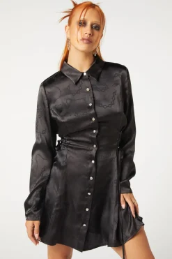 Under Sentence Satin Dress