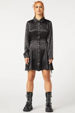 Under Sentence Satin Dress