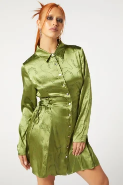 Under Sentence Satin Dress