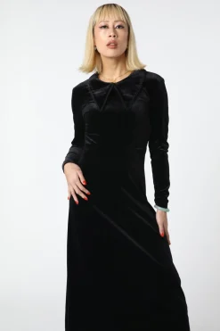 Velour Goth Maxi Dress